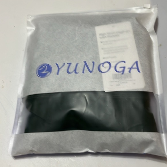 NWT YUNOGA Leggings Sz M Pockets High Waist Tummy Control Yoga Pants 25’ inseam - Picture 8 of 8